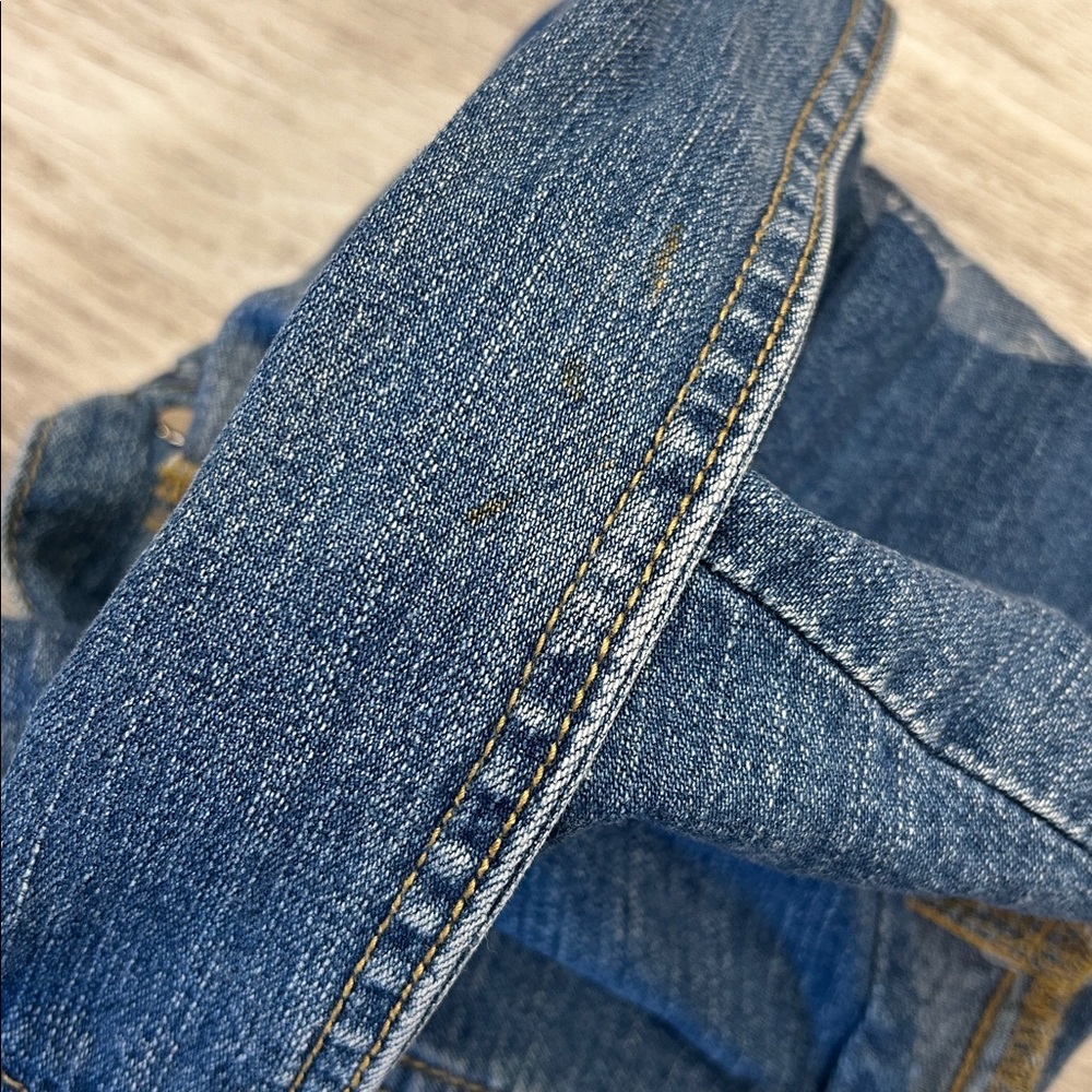 Vintage 90s BONGO Denim Corset Style Vest Button Front Raw Hem Sleeveless Blouse - Picture 10 of 10